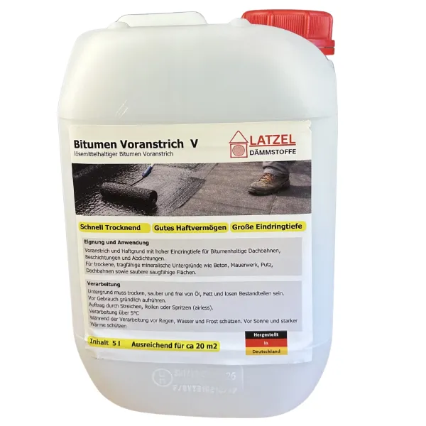 Bitumen Voranstrich V lösemittelhaltig Gutes Haftvermögen  Kanister 5 Liter